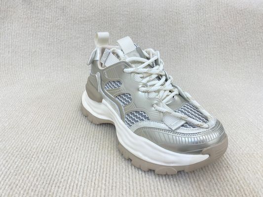 Golden Women Sneakers Authentic Leather Women'S Lace Up Sneakers