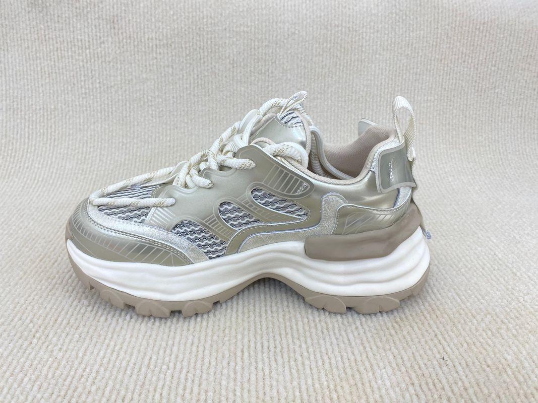 Golden Women Sneakers Authentic Leather Women'S Lace Up Sneakers